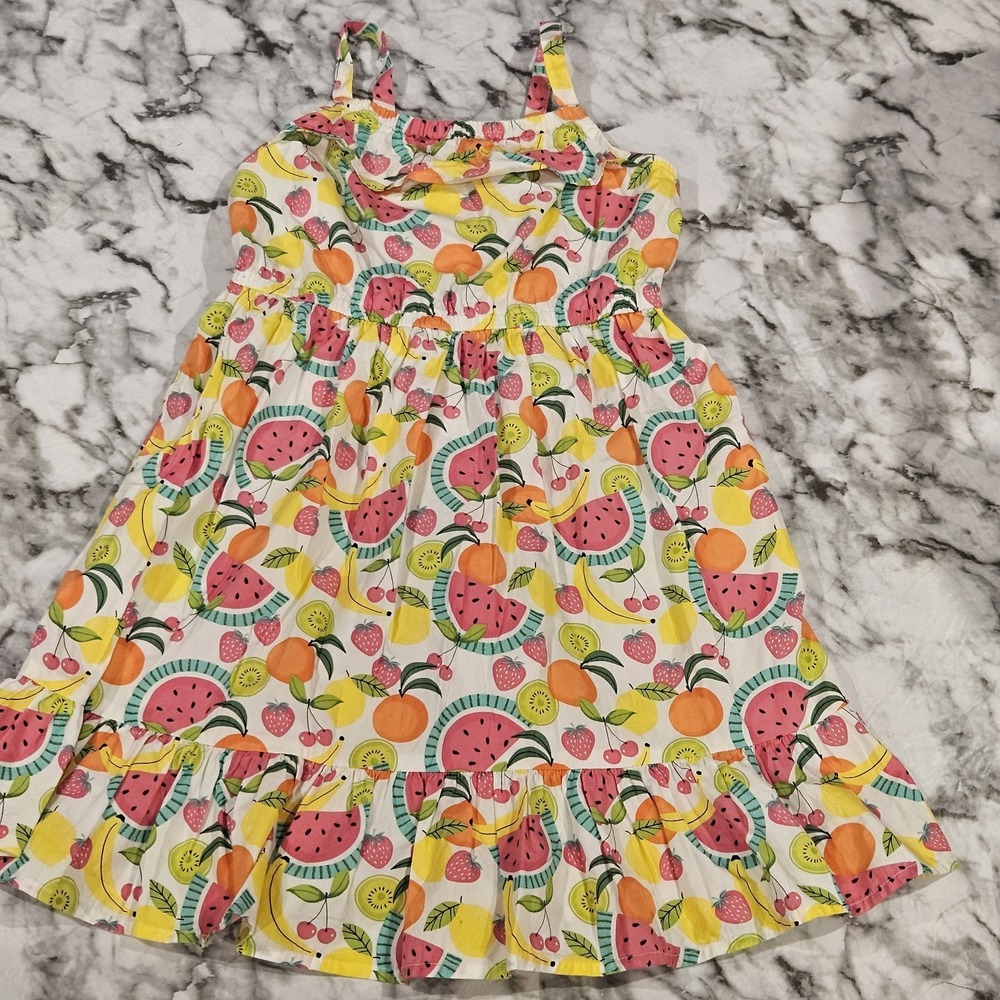 Gymboree Girls Fruit Print Summer Dress Size 10 Watermelon‎ Citrus Sleeveless